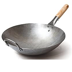 Hand Hammered Carbon Steel Wok